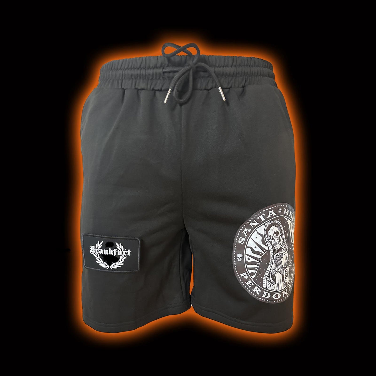 Short "Santa Muerte" schwarz