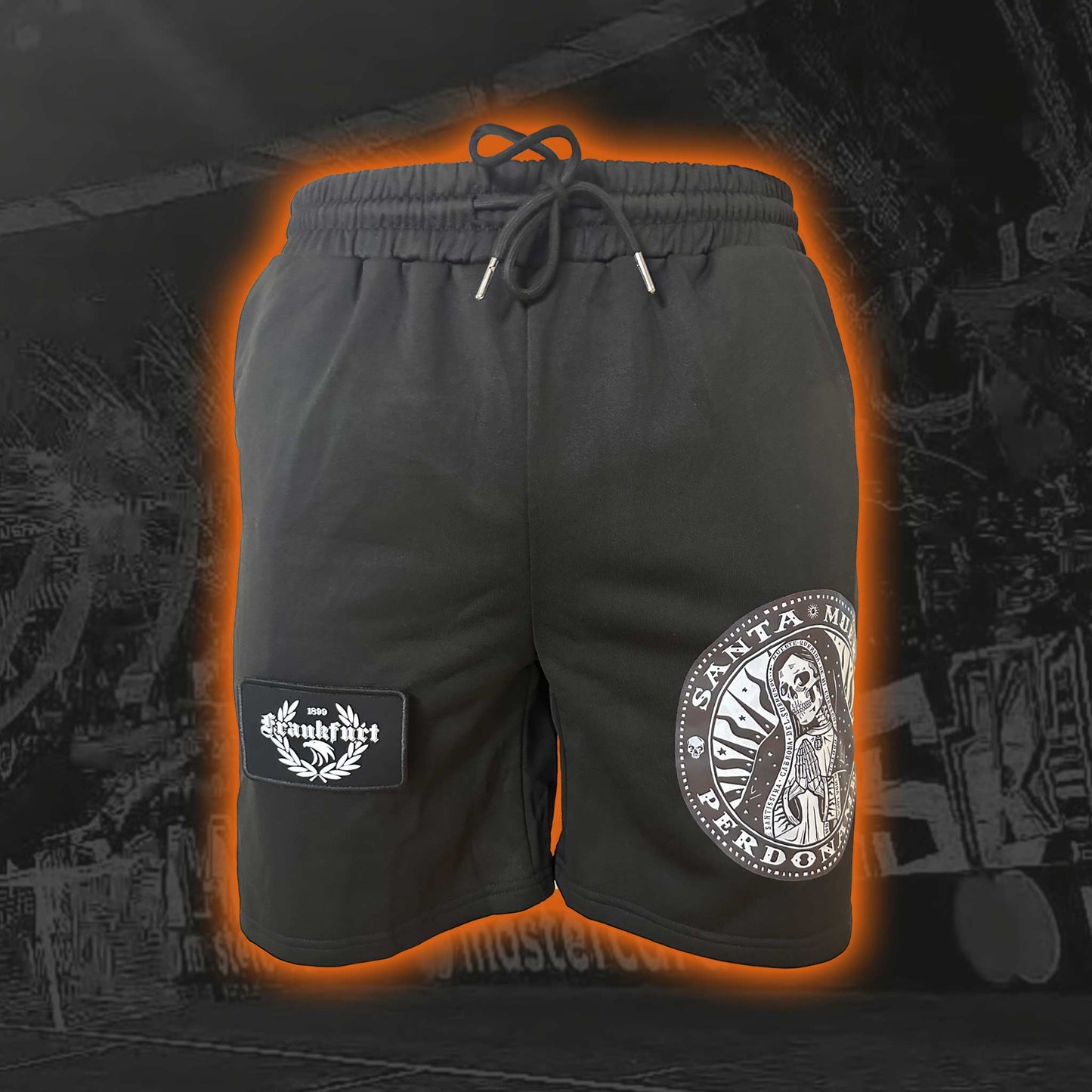 Short "Santa Muerte" schwarz