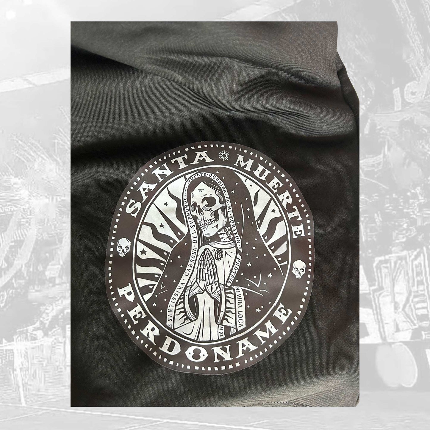 Short "Santa Muerte" schwarz