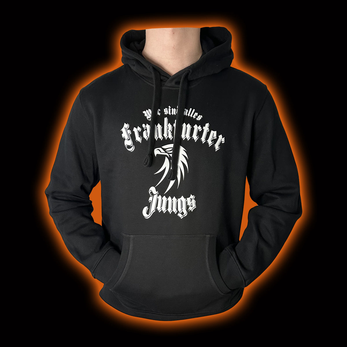 Hoodie "Wir sind alles Frankfurter Jungs" schwarz