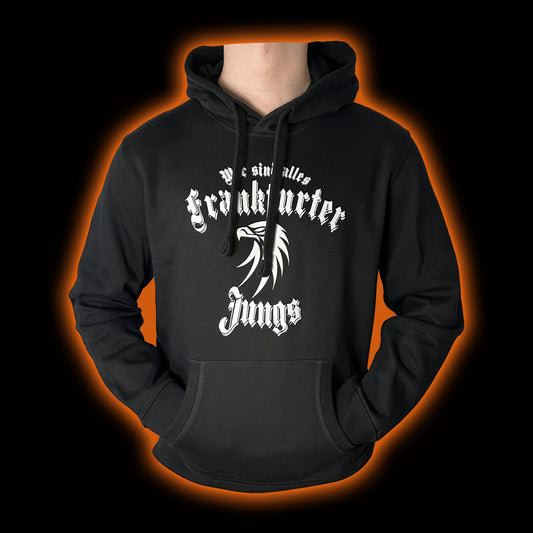 Hoodie "Wir sind alles Frankfurter Jungs" schwarz