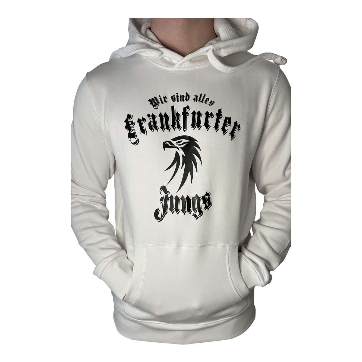 Hoodie "Wir sind alles Frankfurter Jungs" weiß