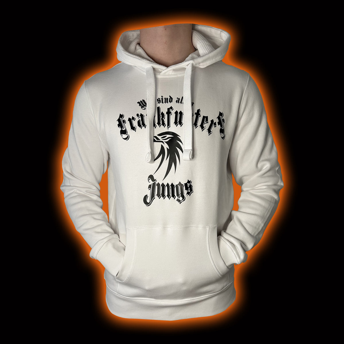 Hoodie "Wir sind alles Frankfurter Jungs" weiß